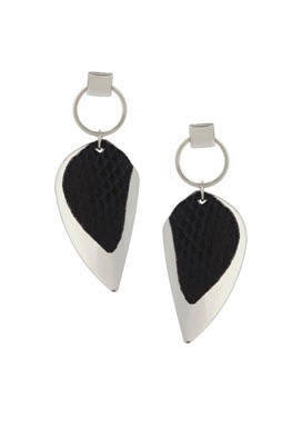Leather and metal leaf earrings.jpg